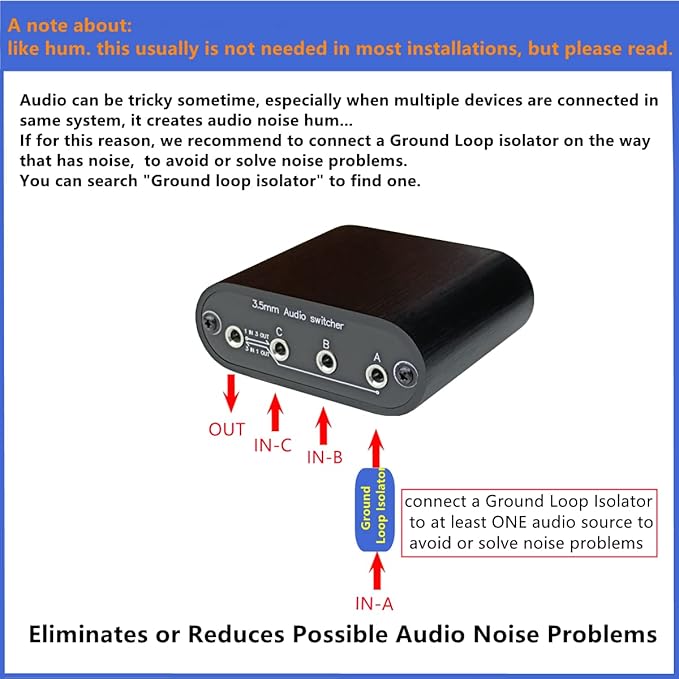 New D3 3(1)-in-1(3)-Out 3.5mm Stereo Audio Switch Source Input Signal switcher selector Splitter Box Mini