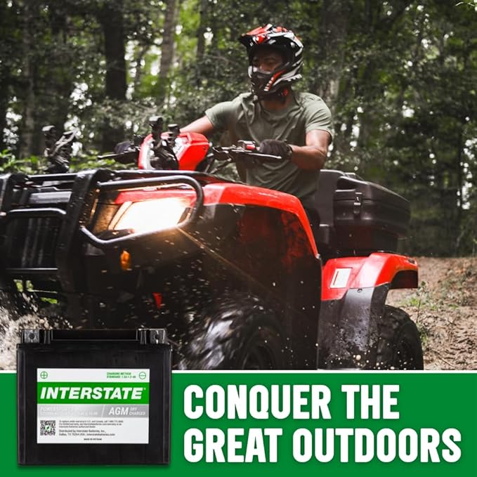 Interstate Batteries YTX20H-BS 12V 18Ah Powersports Battery 310CCA High-Performance AGM Rechargeable Replacement for Arctic Cat, Harley Motorcycles, Bikes, ATVs, Jet Skis, Snowmobiles (CITX20H-BS)