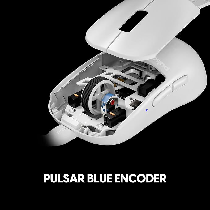 Pulsar Gaming Gears X2H Wired Gaming Mouse, Ultra Lightweight 1.8 oz (51g), Symmetrical, Optical Switch, 26000 DPI, Motion Sync, PAW3395 Sensor (Medium, Wired, White)
