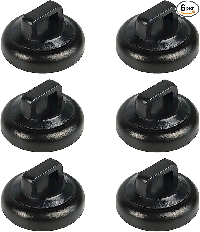 Magnet Zip Tie Mount Magnetic Zip Ties Mount Clips Base Holder Strong Multipurpose Wire Cable Holder Mount Wire Clips Management for Home Office Marine Electrical Wiring (Black, 6 Piece)