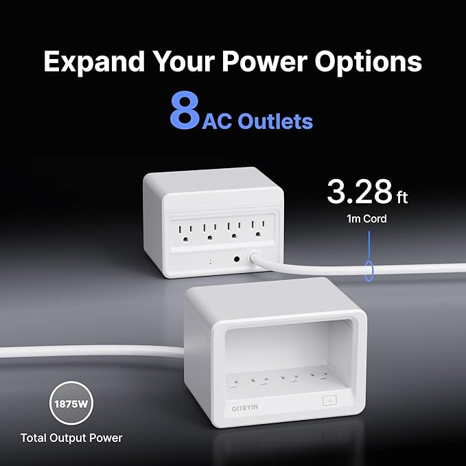 Gitryin 1 Micro USB Retractable Wall Charge and 11-in-1 Desktop Charging Station with 3 Type-C Retractable Wall Chargers