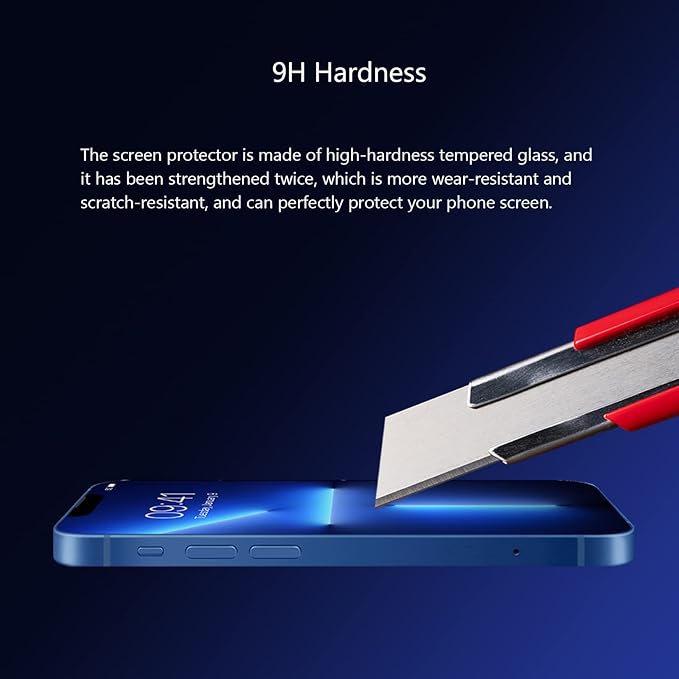 Blue Light Screen Protector for iPhone 12/12 Pro, (6.1") HD Anti Blue Light Blocking Tempered Glass Film, Eye Protection, Case Friendly, No Bubble,with Easy Installation Kit, 2 Pack