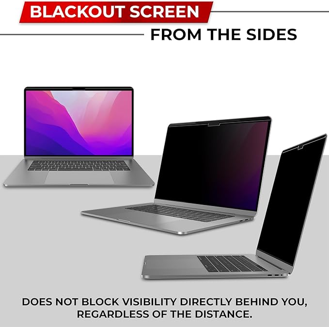 Magnetic Privacy Screen for MacBook Pro 13 Inch (2016, 2017, 2018, 2019, 2020, 2021, 2022, M1, M2) Removable Laptop Privacy Filter Shield and Protector