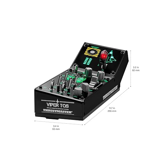Thrustmaster Viper Panel: Backlit Control Panel, For Use with Viper TQS or Standalone, 43 Metal Action Buttons, Jettison, Trim, Landing Gear, Licensed by the U.S. Air Force (Compatible with PC)