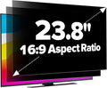 [2-Pack] HD Computer Privacy Screen 23.8 inch, Upgraded Computer Privacy Screen for 16:9 Widescreen Removable Anti Glare Computer Screen Cover and Blue Light UV-Blocking Screen Privacy Filter