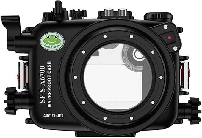 Seafrogs Underwater Housing for Sony a6700 with FL28 Flat Port, [40M/130FT] Waterproof Scuba Housing Case for Sony ILCE-6700 with FE E10-18mm F/4 OSS, FE 28-60 mm F4-5,6