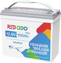 Redodo 12V 100Ah Mini LiFePO4 Battery, Smallest Lithium Battery with Upgraded 100A BMS, Max 1280Wh, Up to 15000 Deep Cycles Battery with 10 Years Lifetime for RV, Trolling Motor, Solar Home, Camping