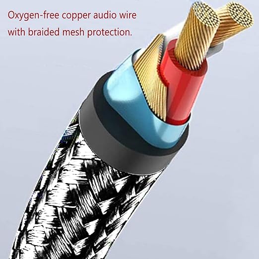 3 in 1 Audio Cable, iOS Phone/3.5mm AUX/USB C to 2 RCA,Stereo Audio Adapter for iPhone/Type C Phone/AUX to Amplifier/Sound Box & Home Theater etc.16.5FT