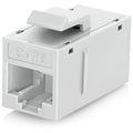Everest RJ45 CAT6 Keystone Coupler in White (12-Pack) - RJ45 Coupler - Cat6 Keystone Jacks