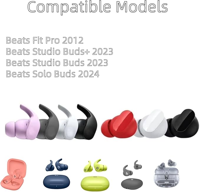 Replacement Ear Tips for Beats Fit Pro, Beats Studio Buds+, Beats Studio Buds, Beats Solo Buds Silicone Earbuds Washable Noise Isolation, Fit in The Charging Case, 6 Pairs S/M/L (Tidal Blue)