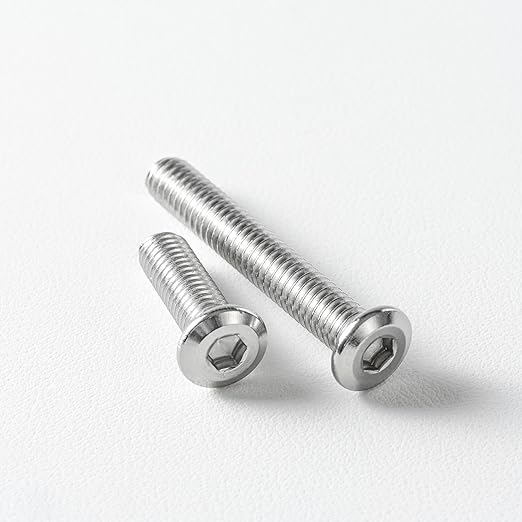 3/16-24 x 2" (30 Pack) Flat Head Hex Socket Cap Screws Bolts, 304 Stainless Steel 18-8, Hex Drive, Bright Finish, Fully Machine Thread