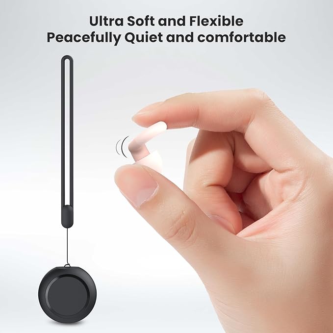 Soft Silicone Earplugs for Sleeping & Noise Reduction - 7 Pairs Ear Tips & One Connection Cord - Reusable Earplugs for Concert, Work & Sound Reduction 25dB-30db