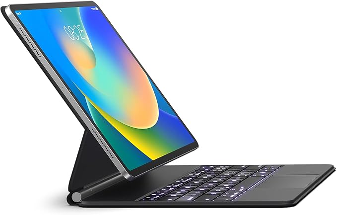 Keyboard Case for iPad Air 13 (M3 2025 / M2 2024) and iPad Pro 12.9 inch 6th / 5th / 4th / 3rd Generation – Magic-Style Magnetic Keyboard Case with Multi-Touch Trackpad – Floating Cantilever Stand