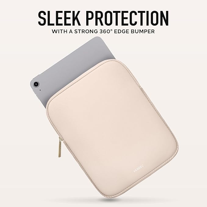 Vandel 9-11 Inch Tablet Sleeve, iPad Sleeve 11 inch Travel Pouch, Fits iPad Pro 11 Inch M4/ 10th Generation 10.9, 9/8th Gen 10.2/ Air 11" 5/4/3 10.9"/10.5", Pro 11 M2, Tab S8/S9