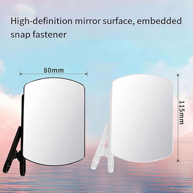 Mirror Effect Lens - Capture Stunning Reflections Instantly,Camera Mirror Reflection Clip for Back Camera Recording, Adjustable Hd Glass Phone Shooting Reflection Mirror (2pcs White)