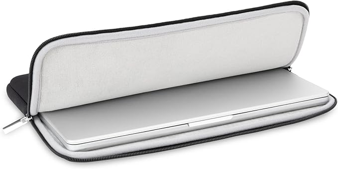 RAINYEAR 16 Inch Laptop Sleeve Protective Soft Case Padded Zipper Cover Specially Compatible with 16" MacBook Pro/Max M1 M2 M3 M4 A2141 A2485 A2780 A2991 A3403 A3186 (Black, Upgraded Version)