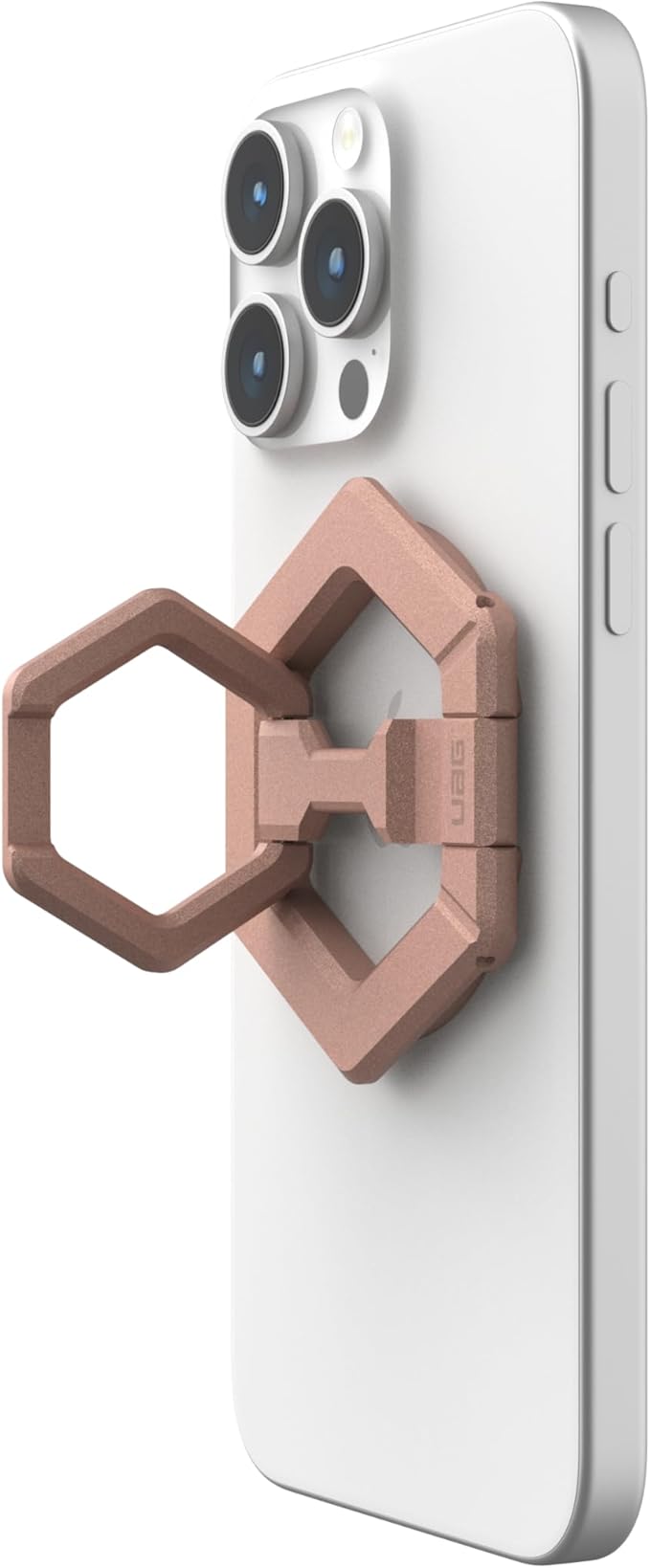 URBAN ARMOR GEAR UAG Magnetic Phone Ring Stand Compatible with MagSafe Magnet, Removable Metal Finger Ring Grip & 360 Rotation Adjustable Kickstand for iPhone 16/15, Galaxy S25, S24, Nude