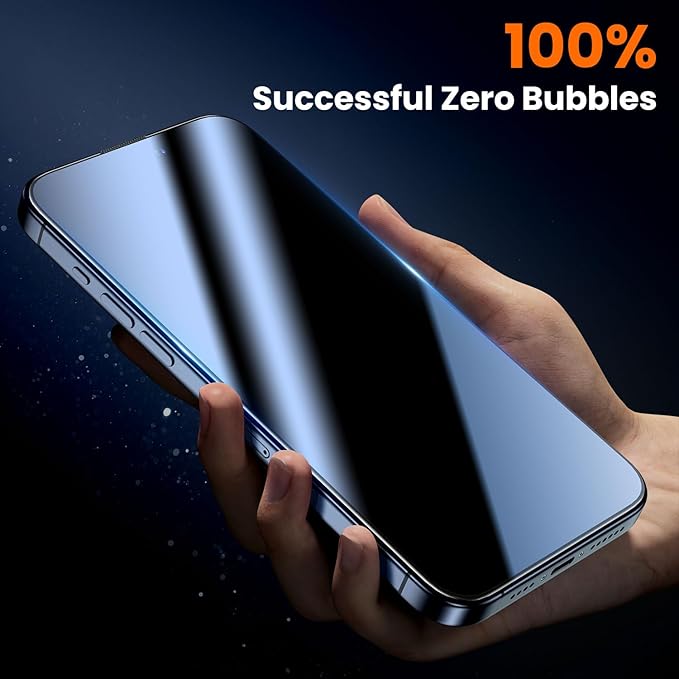 UniqueMe for iPhone 15 Pro Max Screen Protector, [Military Grade Shatterproof & 9H+ Hardness] Screen Protector 15 Pro Max Tempered Glass Full Coverage Protection, Easy Installation, 2 Packs