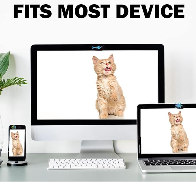 Laptop Camera Cover Slide Webcam Cover for Privacy Fits for Mini PC, PC, Surface, Tablet, Desktop Computer, Smart Phone - 3 Packs, Ocean