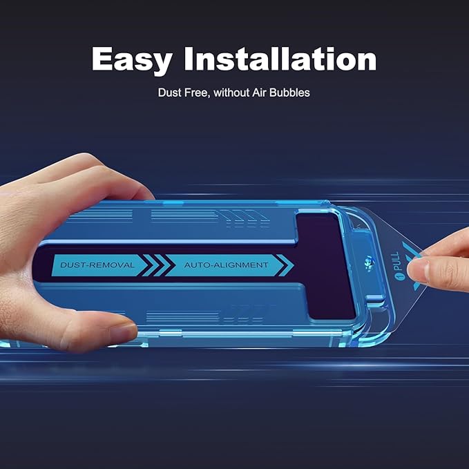EGKimBa for iPhone 16 Pro Max Privacy Screen Protector, Gradient Color, Bubble Free, Easy Installation, Auto Dust-Elimination, Anti Blue Light