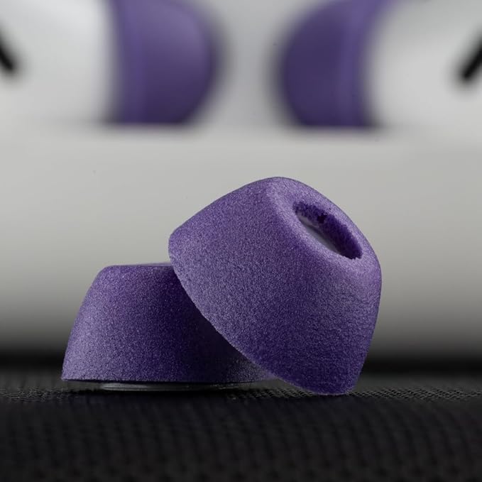Comply TrueGrip MAX | Premium Memory Foam Replacement Earbud Tips for Apple AirPods Pro 1 & 2 | Long Lasting Comfort, MAX Durability, Secure Fit, Superior Noise Isolation| Purple (Small) (3 Pairs)