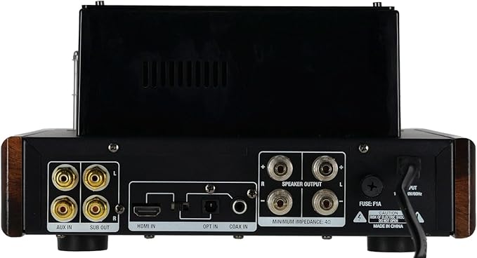Rockville BluTube DK Audiophile Tube Amplifier with Bluetooth, 35Wx2 RMS @ 4 Ohm, HDMI/Optical/Coaxial Inputs, Sub Output, USB, RCA, VU Meter, Headphone Out
