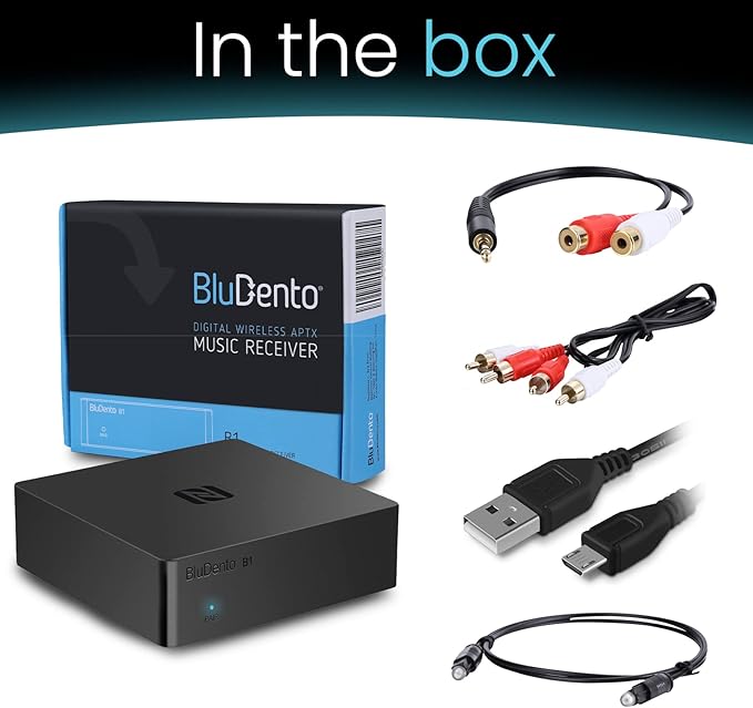 B1 Bluetooth Stereo Receiver,aptx LL, Hi-Fi V5.1 Audio Receiver, TI DAC for Analog Stereo RCA Output with Long Range, Digital Coaxial and Optical Output with NFC