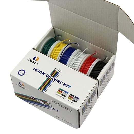 Hook up Wire Kit (Stranded Wire Kit) 18 Gauge 6 Colors 16.4 feet Each Electrical Wire 18 AWG