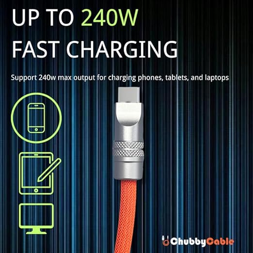 chubbycable Colorblock Chubby - Spring Braided Silicone Charge Cable Coiled USB C Cable Fast Charging Type C Charger Cord for Car, Black+Red, USB-A to Type-C, 2.29FT-3.6FT