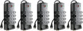 Belkin Surge Protector w/ 8 Rotating & 4 Standard Outlets (Pack of 5) - 8ft Sturdy Extension Cord with Flat Pivot Plug for Home, Office, Travel, & Desktop - Power Strip - 4320 Joules