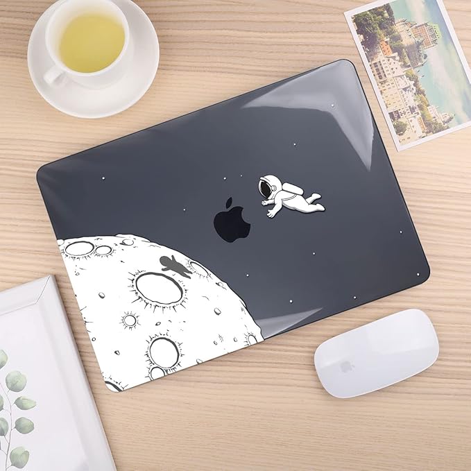 CISSOOK Black Astronaut Case Compatible with MacBook Pro 13 Inch 2020-2025 Release A2338 A2251 A2289, Plastic Hard Shell with Keyboard Cover for MacBook Pro 13 M2 M1 with Touch Bar