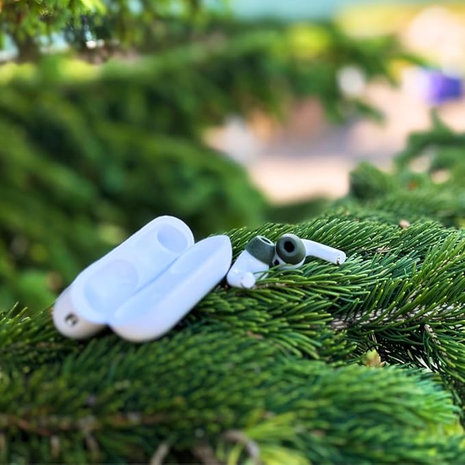Comply Memory Foam Replacement Earbud Tips for Apple AirPods Pro 1 & 2 | Ultimate Comfort, Secure Fit, Superior Noise Isolation | Anti Slip, Prevent from Falling Out | Green, Medium (3 Pairs)