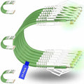 Rapink Patch Cables Cat6/ Cat6a 5ft (24 Pack) Slim, Cat6a Ethernet Patch Cable 50G Support, Snagless Cat 6 Patch Cable for Patch Panel to Switch, Flexiable Cat6 Ethernet Cable Green