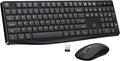 Wireless Keyboard and Mouse Combo, Lovaky 2.4G Full-Sized Ergonomic Keyboard Mouse, 3 DPI Adjustable Cordless USB Keyboard and Mouse, Quiet Click for Computer/Laptop/Windows/Mac (1 Pack, Black)