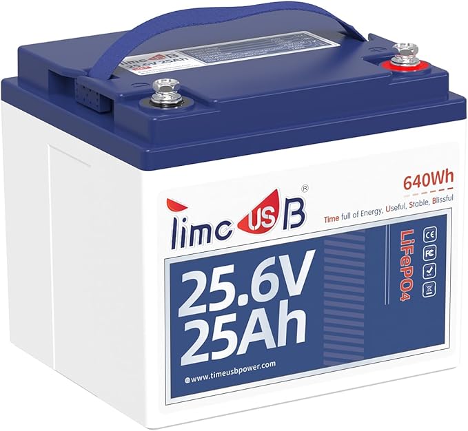 24V 25Ah LiFePO4 Battery, 2C High Discharge Rate Built-in 50A BMS 640Wh Lithium Battery, 1280W Continuous Load Power for Mobility Scooters, Electric Wheelchairs, Farm Equipment, etc