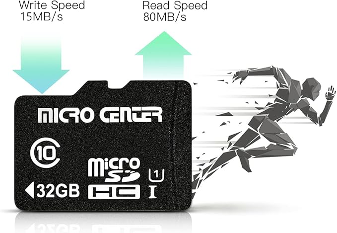 INLAND Micro Center 32GB Class 10 MicroSDHC Flash Memory Card with Adapter for Mobile Device Storage Phone, Tablet, Drone & Full HD Video Recording - 80MB/s UHS-I, C10, U1 (2 Pack)