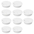 10 Pcs Desk Grommet 2" / 50 mm, Desk Cord Hole Cover, Cable Grommet ABS Plastic, Desk Hole Grommet for Home & Office Pc, Detachable Adjustable Cable Cord Organizer-White