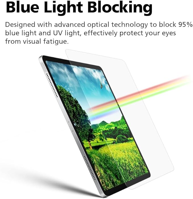 2-Pack Anti Glare Screen Protector with Blue Light Filter For iPad Pro 6th/5th/4th/3rd Gen 11 inch (2022&2021&2020&2018), Anti-Glare Matte PET Film, Anti-Fingerprint, High Touch Sensitivity, Easy Installation