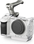 Tilta Full Camera Cage for ZV-E1 Lightweight Kit | Includes Full Cage, Top Handle, 1/4"-20" to NATO Adapter | Cold Shoe, NATO Rail, M3 and 1/4"-20 Threads Mounts | Silver