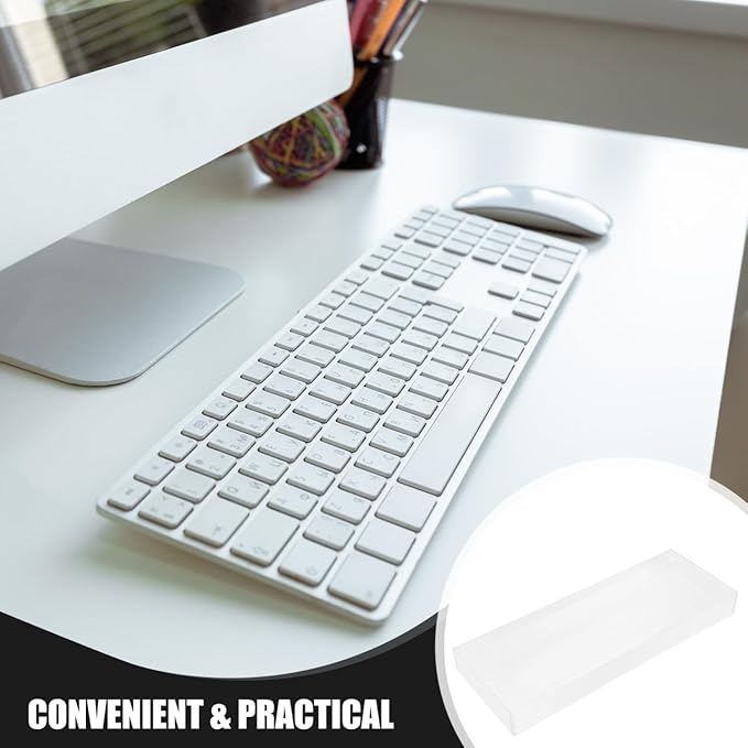 DOITOOL Acrylic Keyboard Cover Transparent Case: Mechanical Keyboard Protective Cover Desktop Cat Protector Computer Accessories - 18.6 X 5.9x 1.9inch