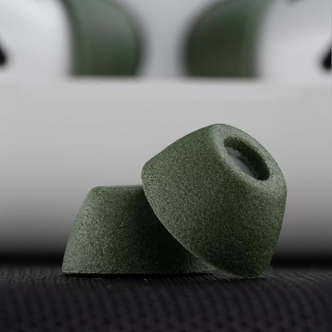 Comply TrueGrip MAX | Premium Memory Foam Replacement Earbud Tips for Apple AirPods Pro 1 & 2 | Long Lasting Comfort, MAX Durability, Secure Fit, Superior Noise Isolation| Green (Medium) (3 Pairs)