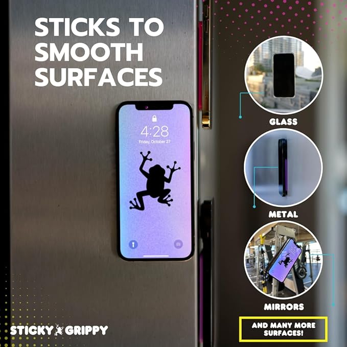 Suction Phone Case Mount, Sillicon Adhesive Phone Accessory for iPhone and Android, Hands-Free Fidget Toy Mirror Shower Phone Holder, Tiktok Videos and Selfies (Red)