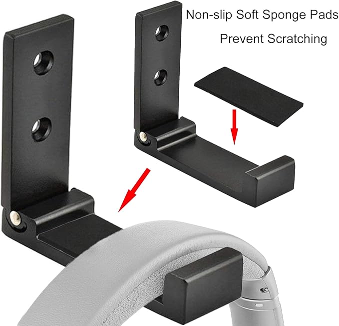 Folding Coat Hooks, Foldable Wall Hooks for Hanging Aluminum Alloy Cloth Coat Hanger Headphones Holder Headset Wall Hanger Hook- Pack of 12 (Black)
