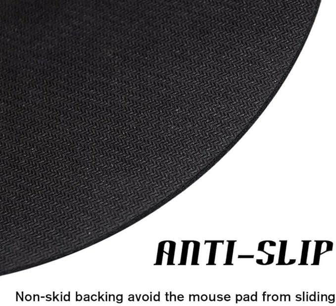 Black and Gold Marble Mouse Pad Round Non-Slip Rubber Mousepad Laptop Office Computer Decor Cute Desk Accessories Customized Design Mouse Pad