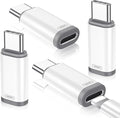 Temdan 4 Pack Lightning to USB C Adapter for iPhone 15/16/17 Pro/17 Pro Max,for iPhone 17/16 Charger,17/16 Accessories,Fast Charging & Data Transfer,USB C Charger Connector Cable,Not for OTG-White