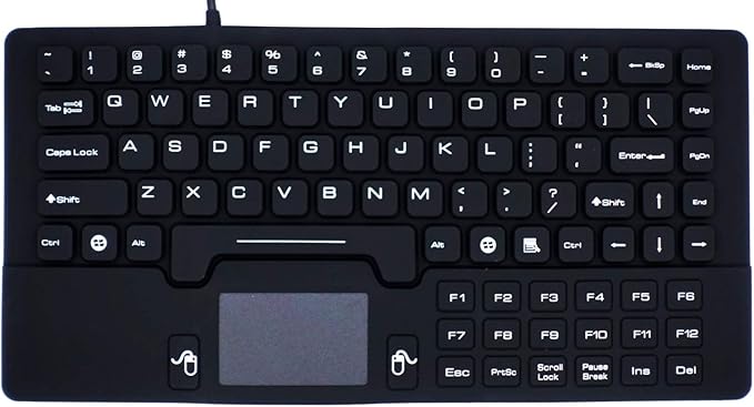 DSI Waterproof Mini Keyboard with Touchpad IP68 Washable Silicone KB-JH-IKB89