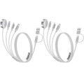 4-in-2 Multi Charging Cable for Apple Watch Charger/Samsung/iPhone Charger,Car/Office/Camping/Travel Essentials,Type C Cable Cord for iWatch Ultra/10-2/iPhone 16-11/Samsung S25-S20,iPad,airPods-White