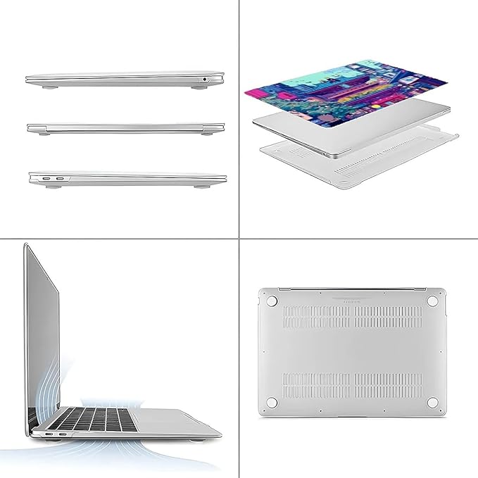 Compatible with MacBook Air 13.3 13.6 Inch Case 2022 2021 2020 2019 Plastic Hard Shell Case Cover,13.3 Pro(A1706/A1708/A1989/A2159/A2289/A2338), Traditional Japanese Architecture