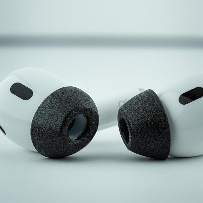 Comply TrueGrip MAX | Premium Memory Foam Replacement Earbud Tips for Apple AirPods Pro 1 & 2 | Long Lasting Comfort, Extreme Durability, Secure Fit, Superior Noise Isolation| Black (Small) (3 Pairs)