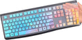 Silicone Keyboard Cover for Logitech K120 & MK120 Ergonomic Desktop USB Wired Keyboard, Logitech K120 & MK120 Keyboard Protective Skin US Layout (NOT Fit Other Model)-Colorful